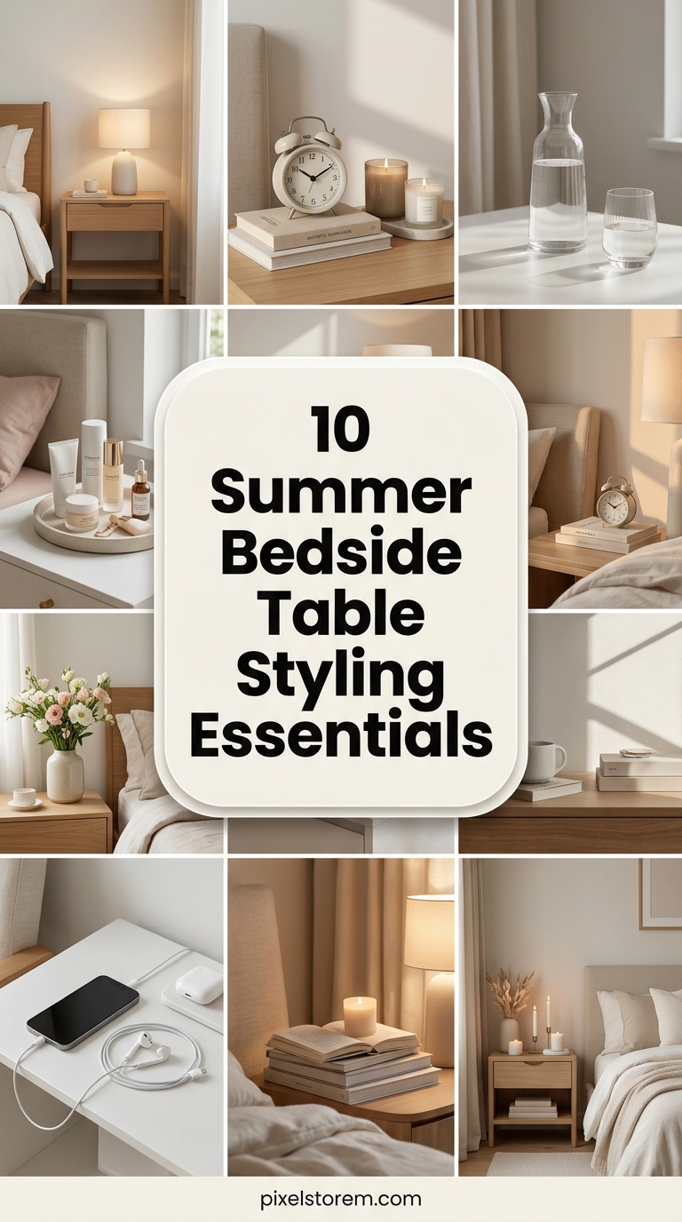 10 Summer Bedside Table Styling Essentials for a Calm Chic Look