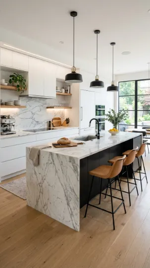 Black Kitchen Island