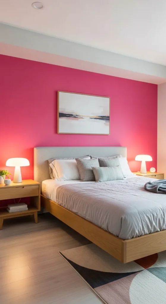 Bold Hot Pink Statement Wall
