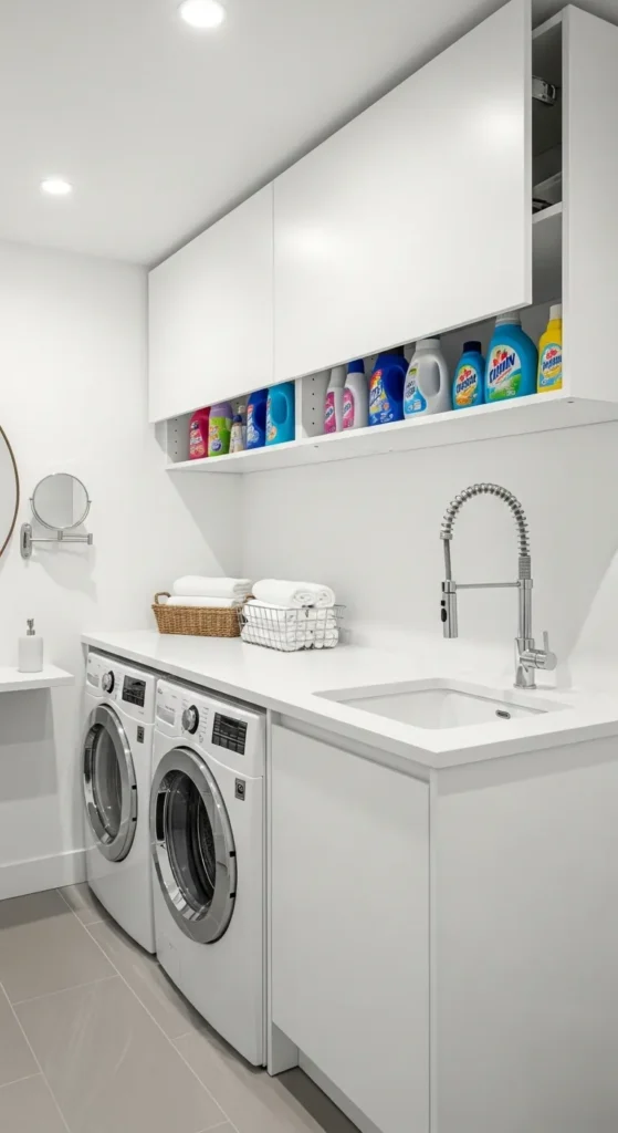 Ceiling Storage in Laundry Area