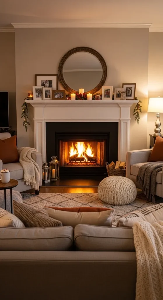 Cozy Fireplace Setup