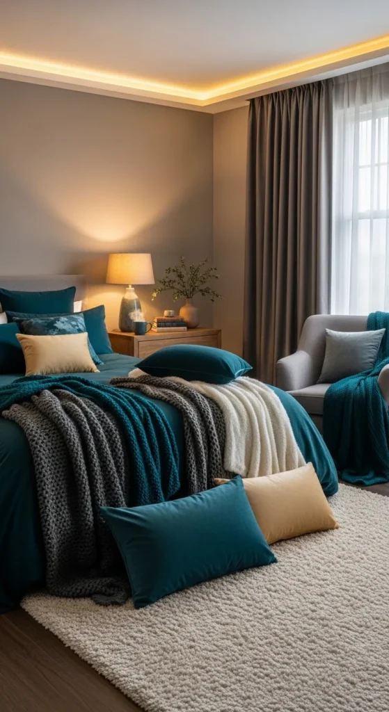 Cozy Teal Bedding