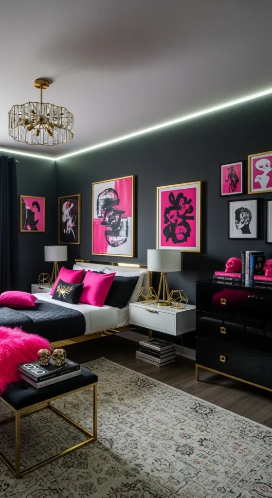 Dark Color Palette with Bold Accents