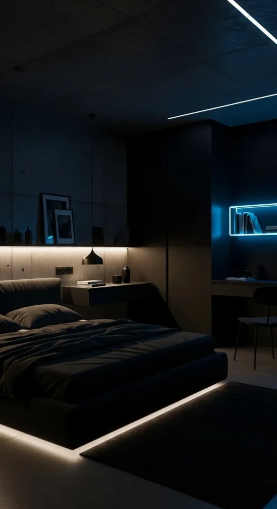 Dark and Moody Street Bedroom