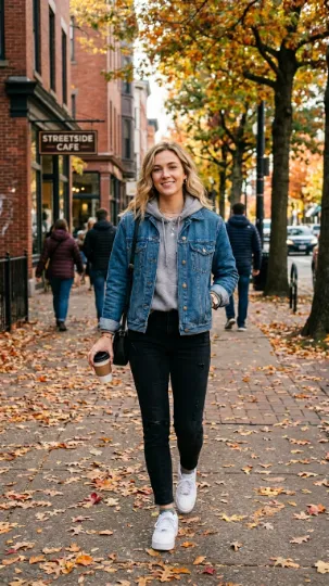 Denim Jacket with Hoodie