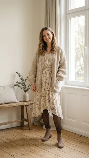 Dress and Cardigan Combo