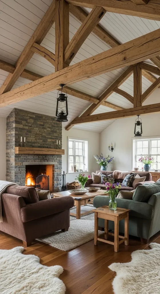 Exposed Wooden Beams