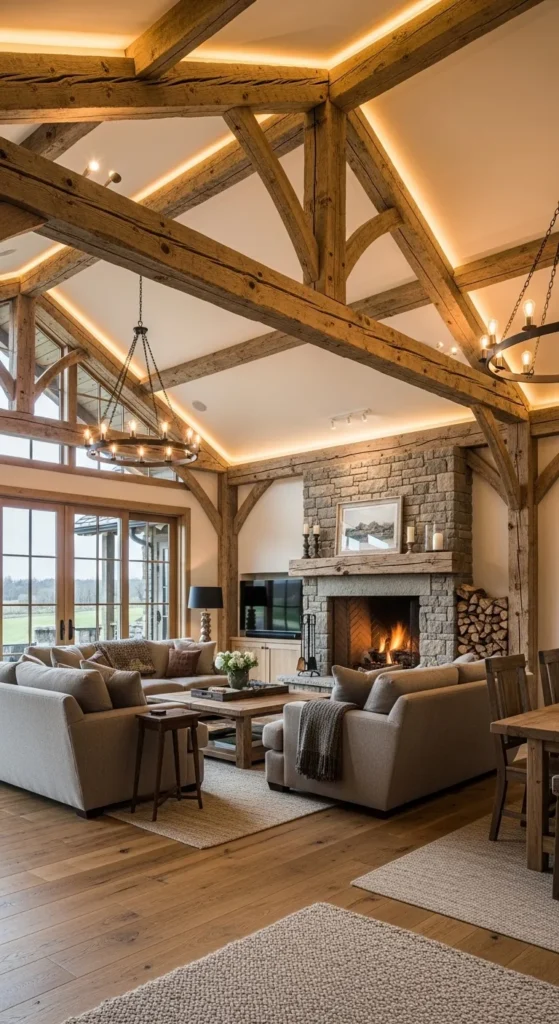 Exposed Wooden Beams