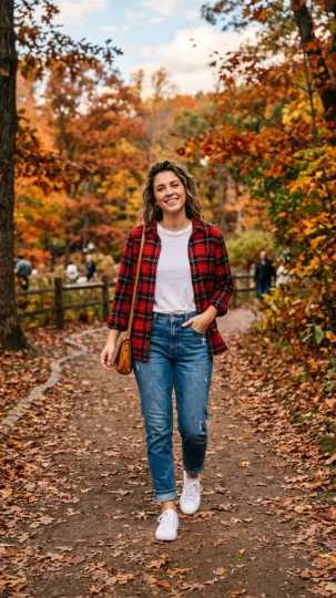 Flannel Shirt with Denim