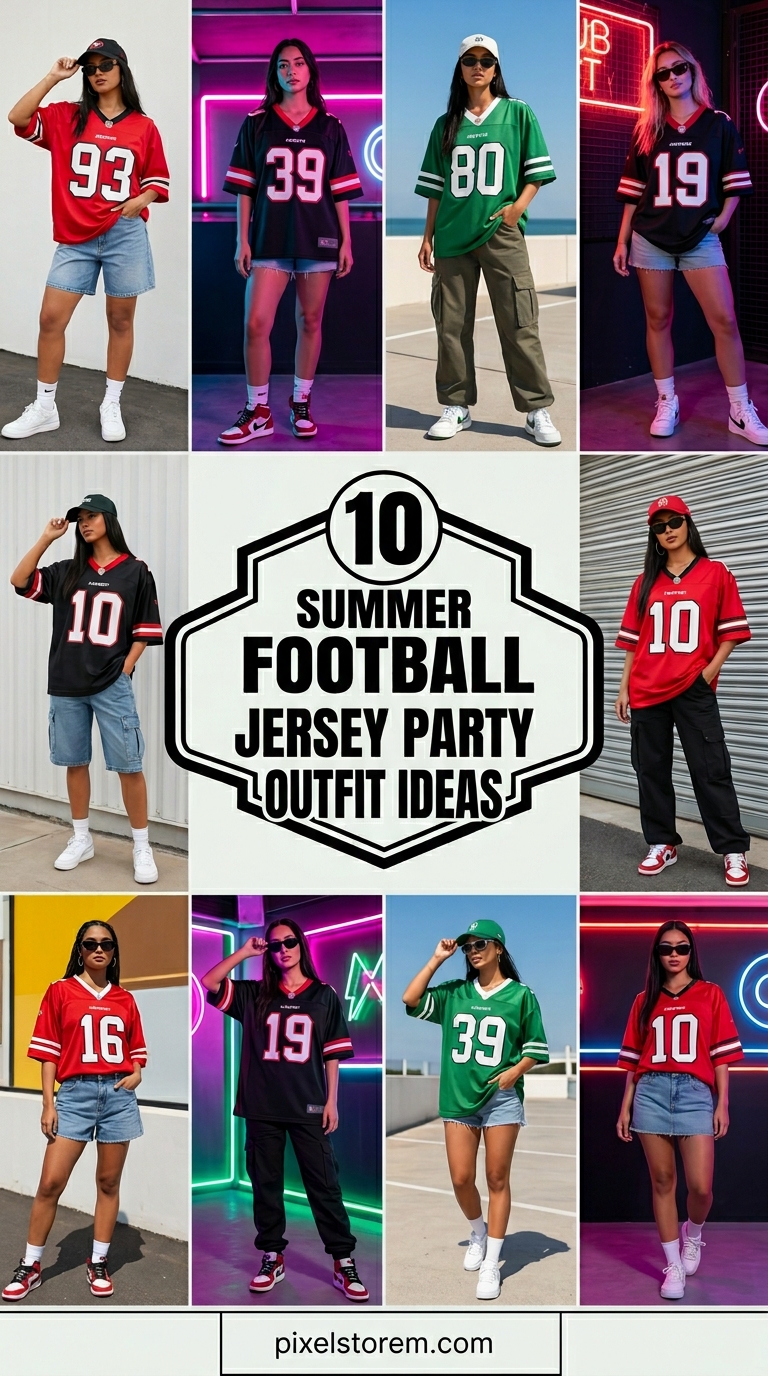 Summer Football Jersey Party Outfit Ideas
