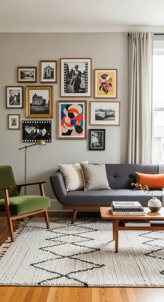 Gallery Wall with Vintage Frames