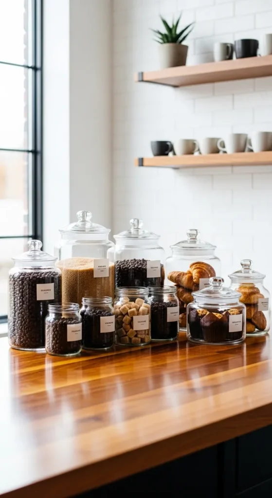 Glass Jar Coffee Setup