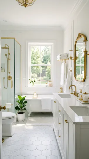 Gold and White Combination