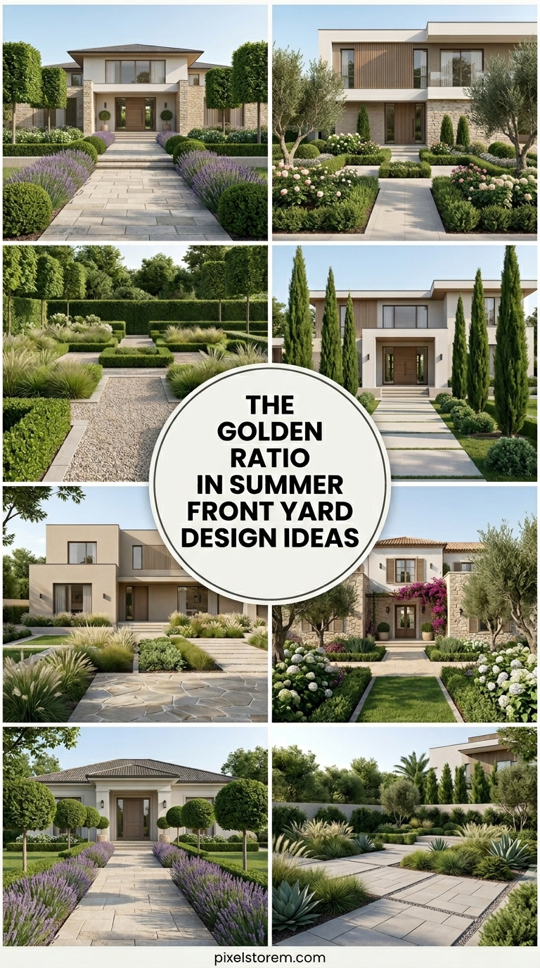 The Golden Ratio in Summer Front Yard Design Ideas