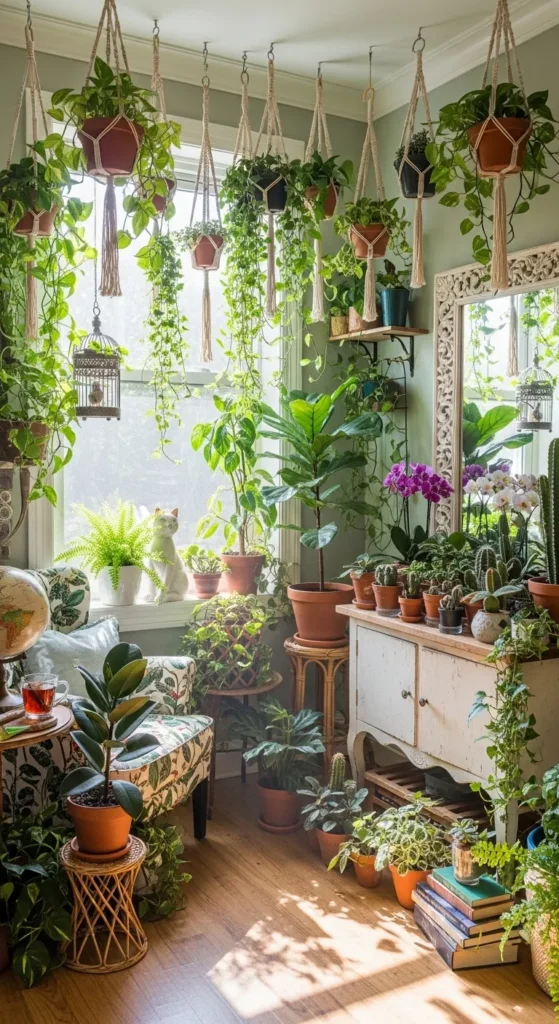 Indoor Plants and Hanging Gardens