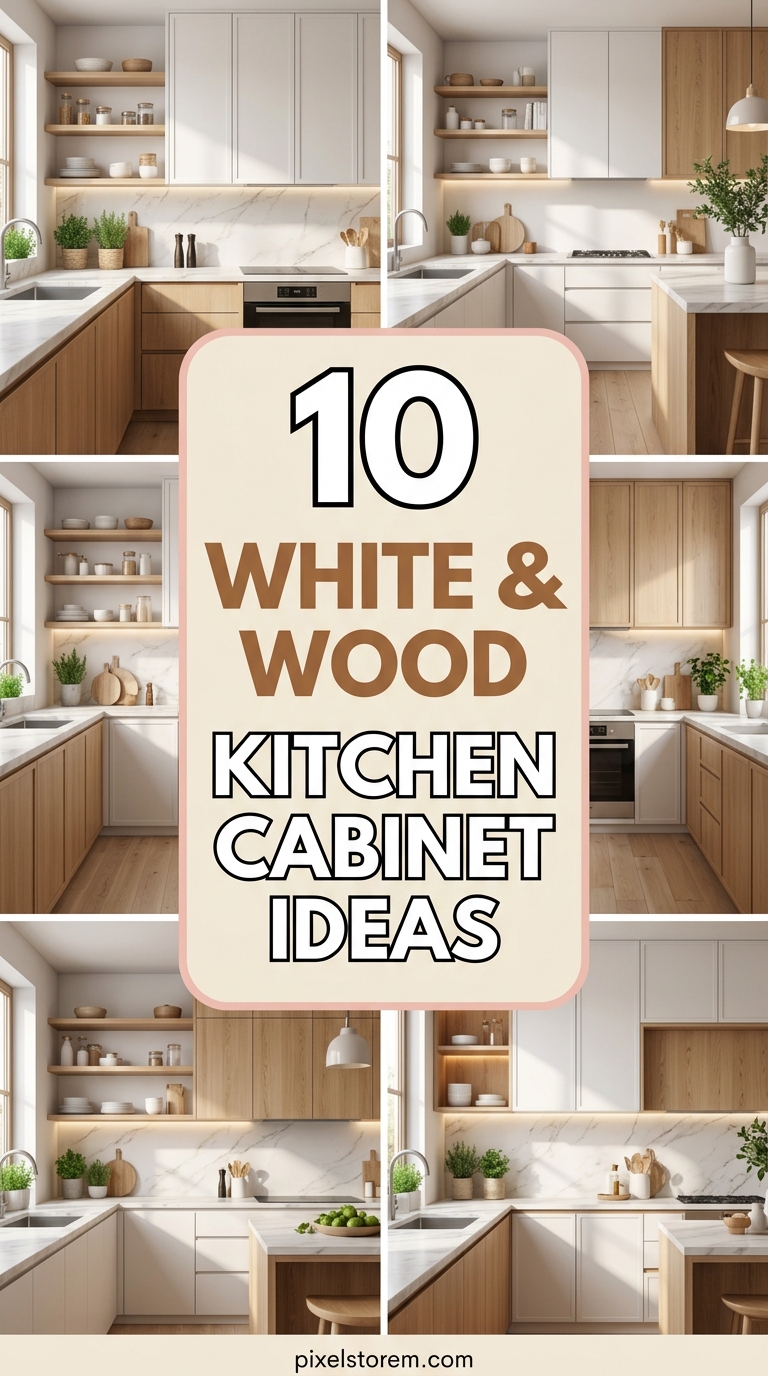 10 White and Wood Kitchen Cabinet Ideas for a Bright Modern Look