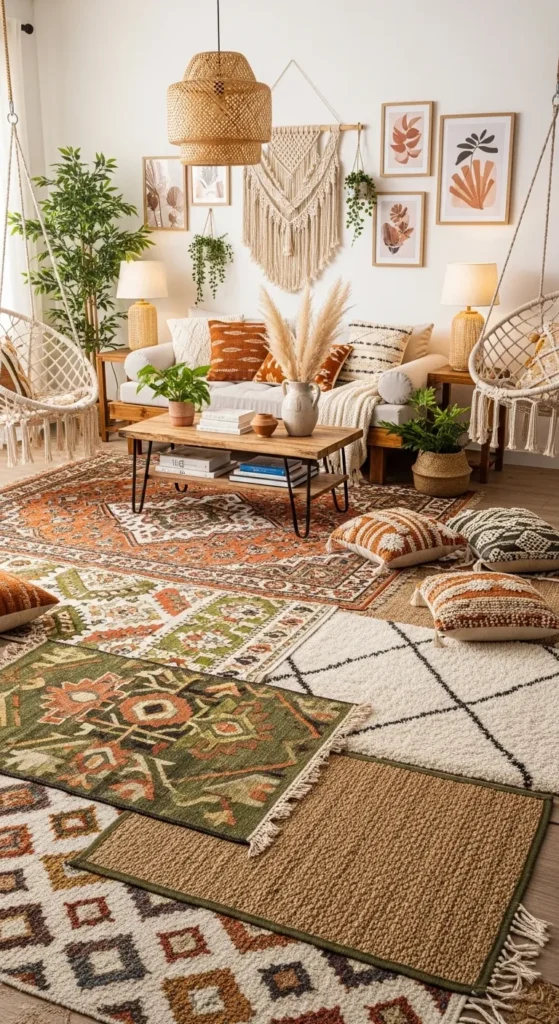 Layer Rugs for Texture