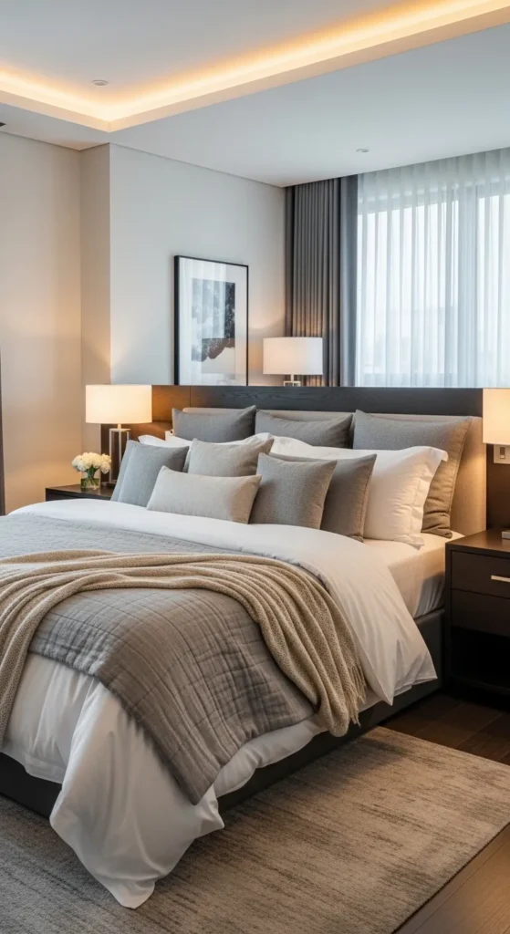 Layered Bedding Luxury Bedroom