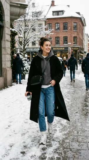 Layered Hoodie and Coat