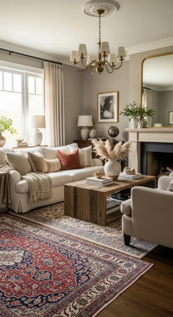Layered Rugs and Textures