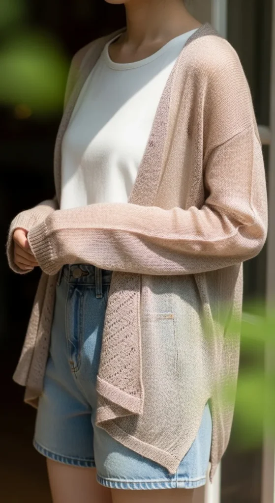Light Cardigan with Summer Basics