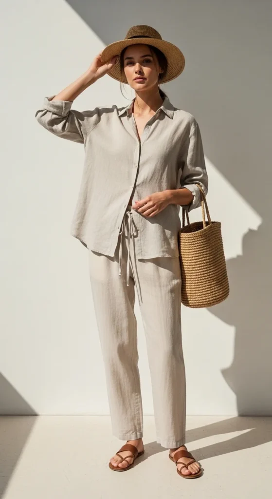 Linen Shirt with Cotton Pants