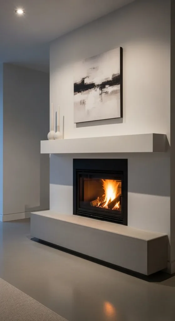 Minimal Clean Fireplace Area