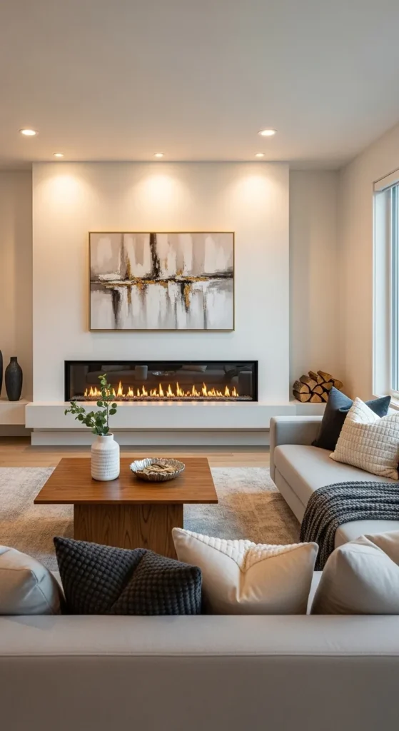 Minimal Linear Fireplace