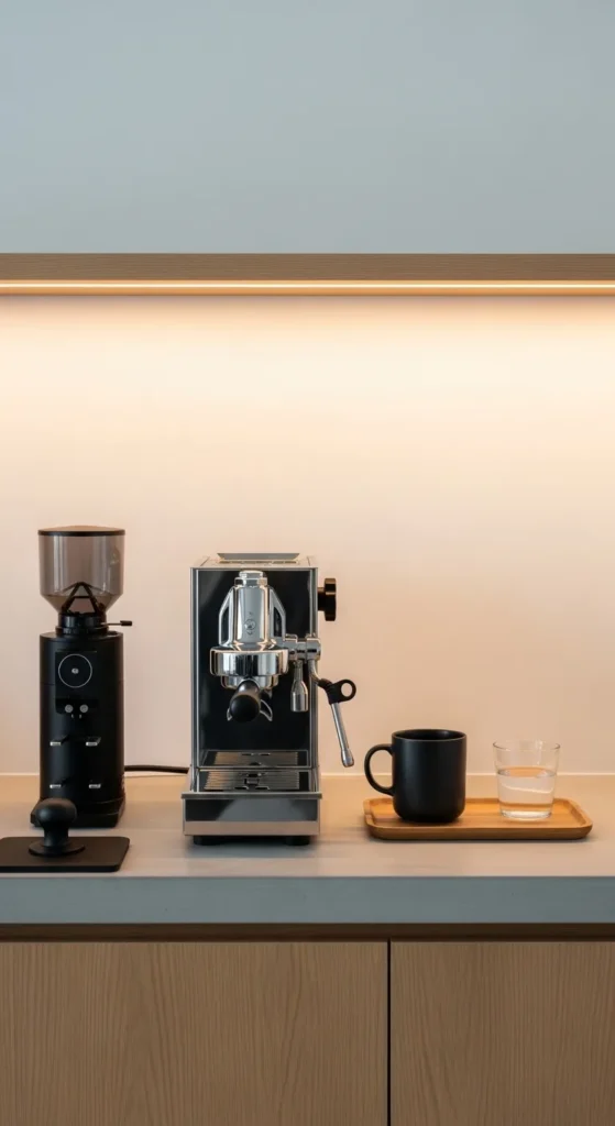 Minimal Organized Coffee Bar