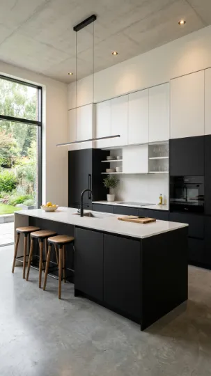 Minimalist Flat-Panel Cabinets