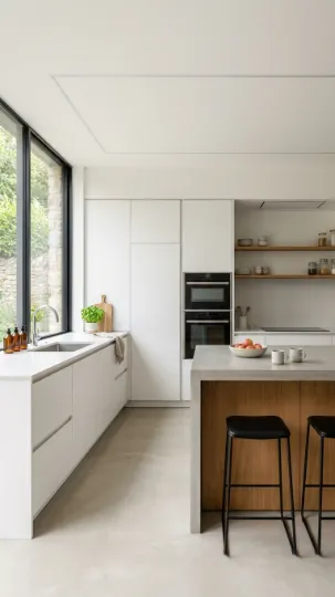 Minimalist Flat-Panel Cabinets
