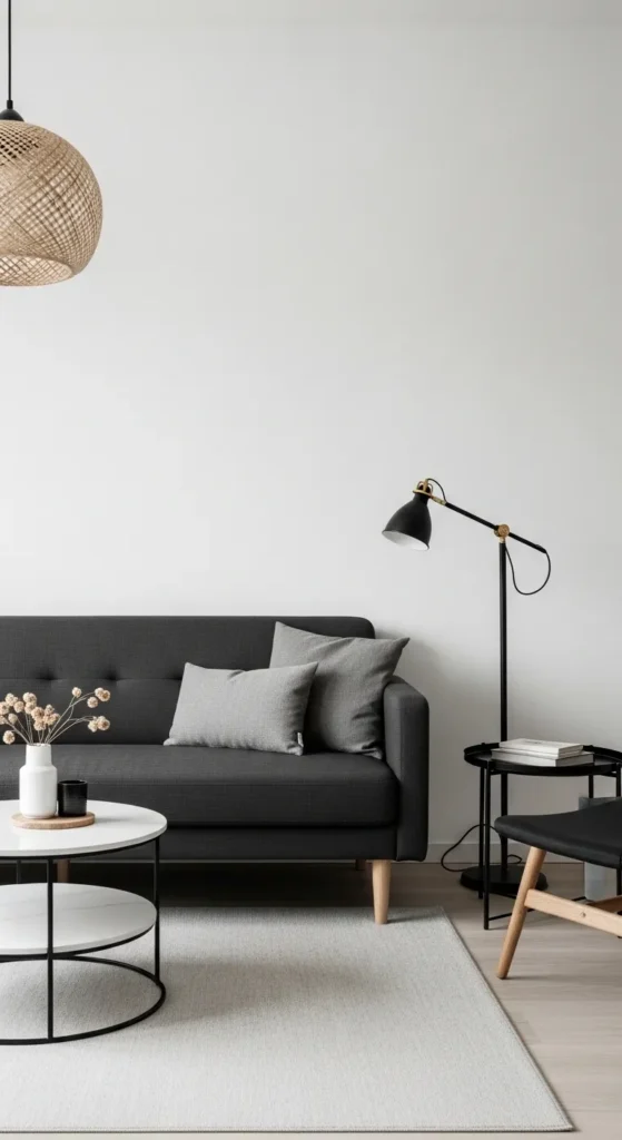 Minimalist Grey Living Room