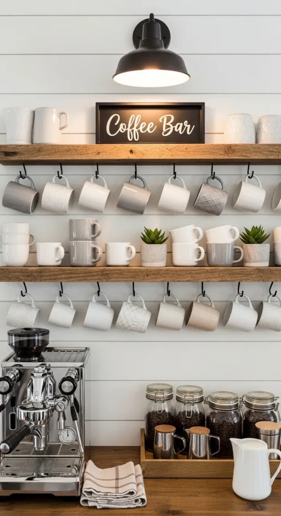 Mug Display Coffee Bar