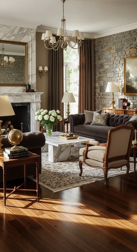 Natural Materials and Wood Accents
