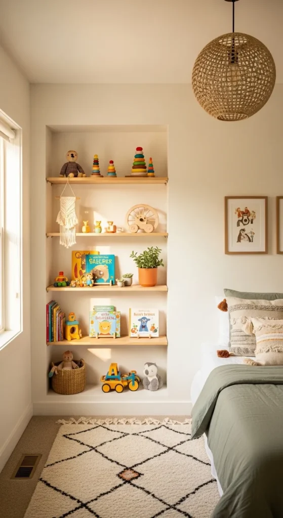Open Shelves for Toys and Books