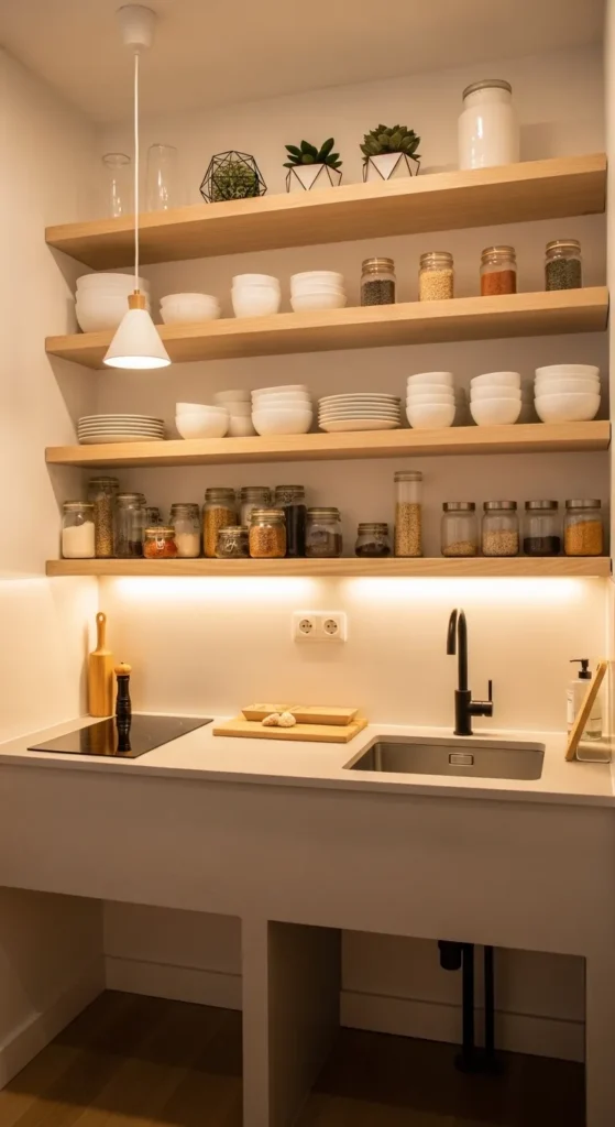 Open Shelving Small Kitchen