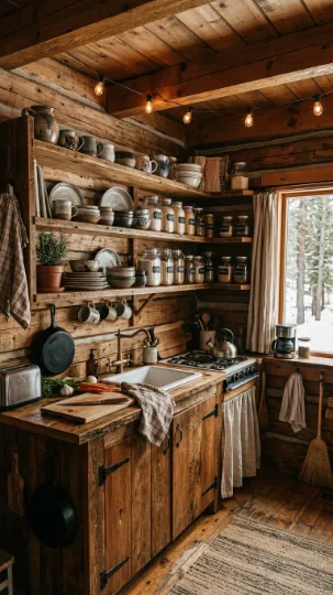 Open Shelving for Space