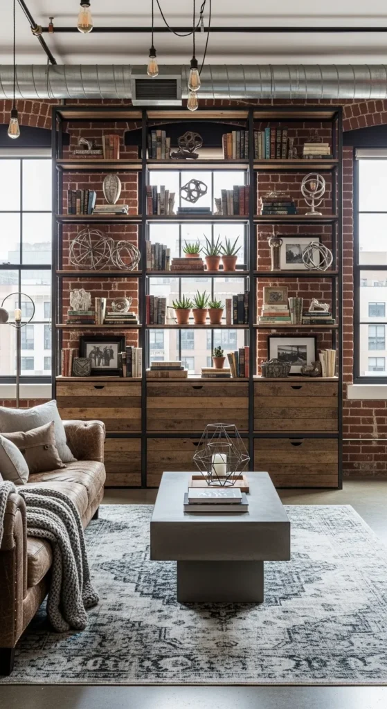 Open Shelving with Metal Fram