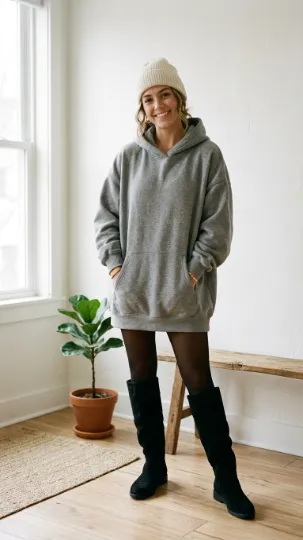Oversized Hoodie Dress