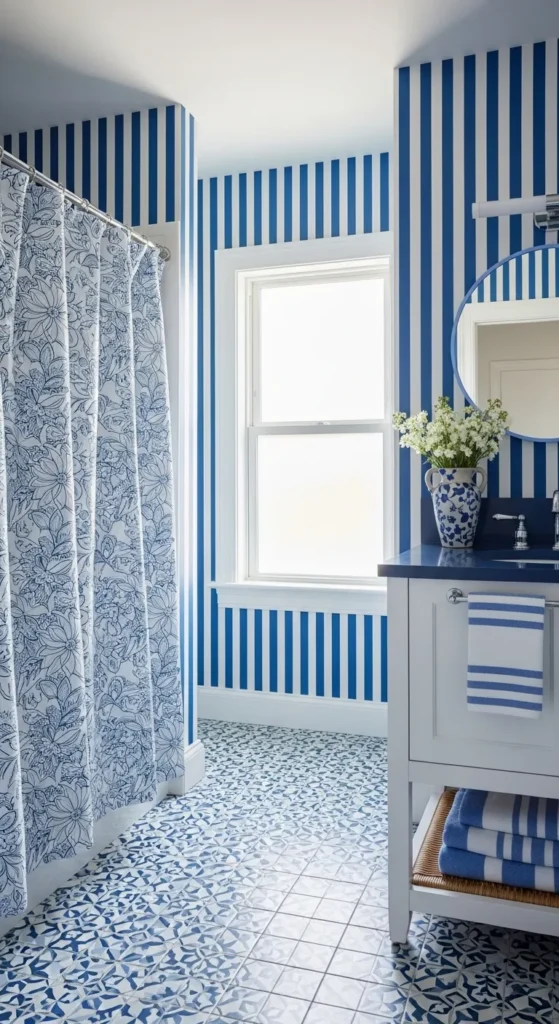 Patterned Blue Decor