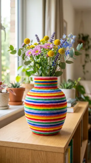 Patterned Stripe Vase