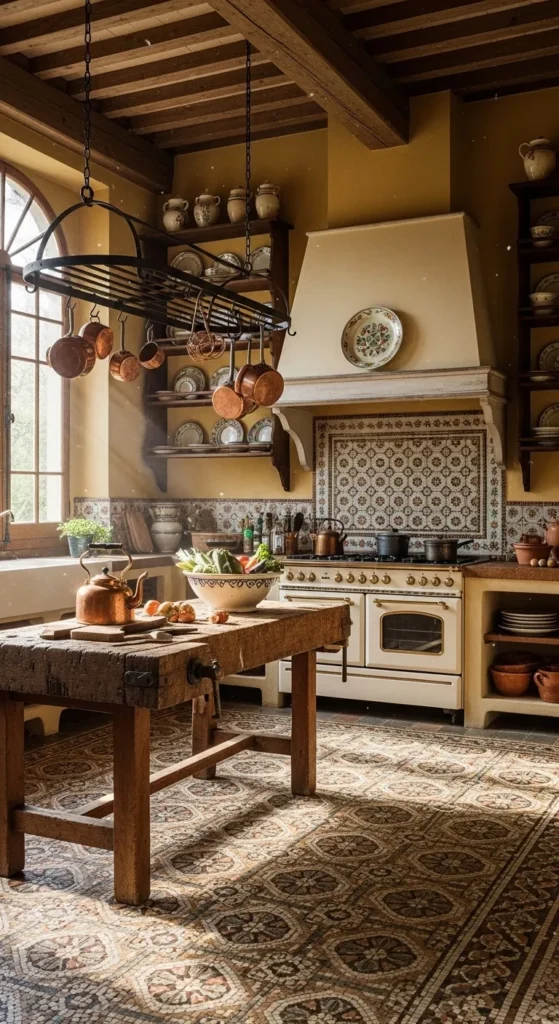 Patterned Tile Antique Kitchen