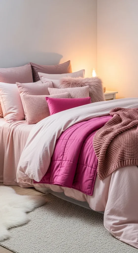 Pink Bedding Setup