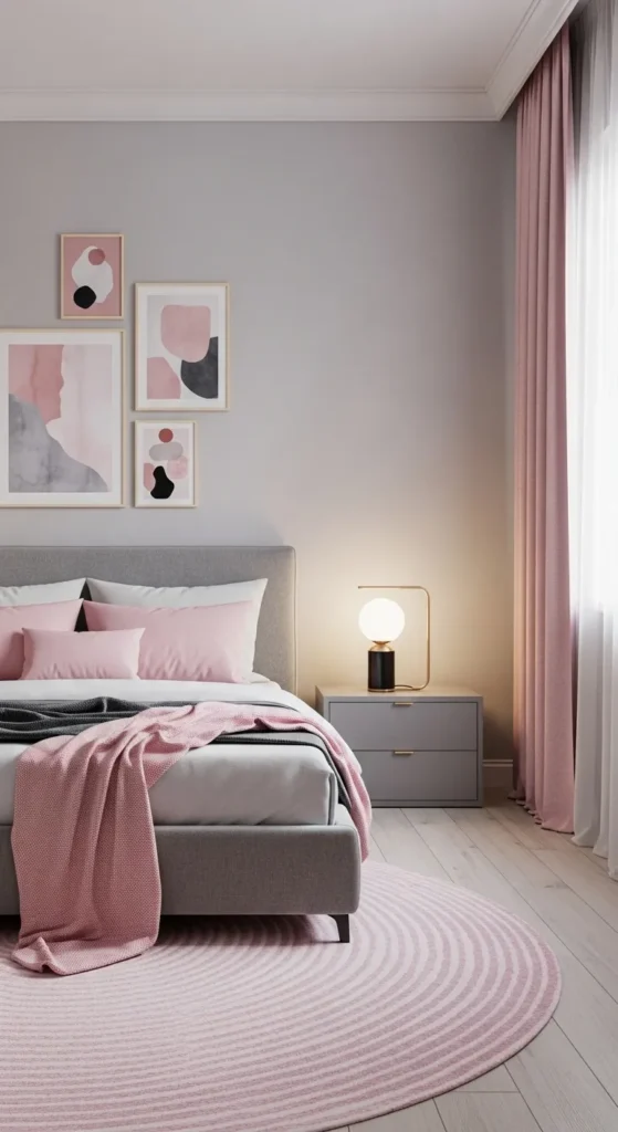 Pink and Grey Combination