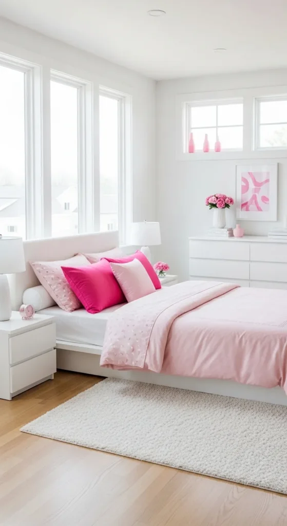 Pink and White Combination