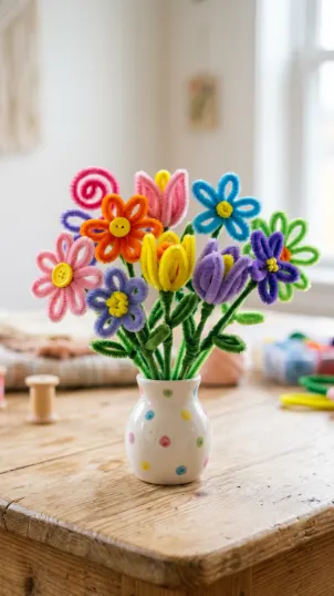 Pipe Cleaner Flower Bouquets