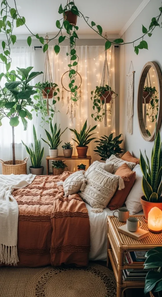 Plant-Filled Boho Bedroom