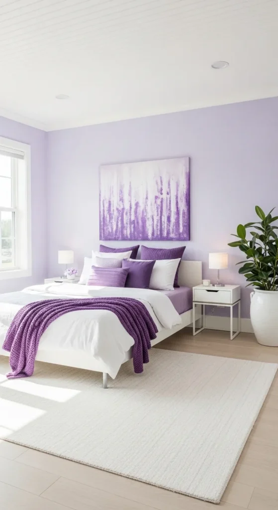 Purple and White Color Scheme