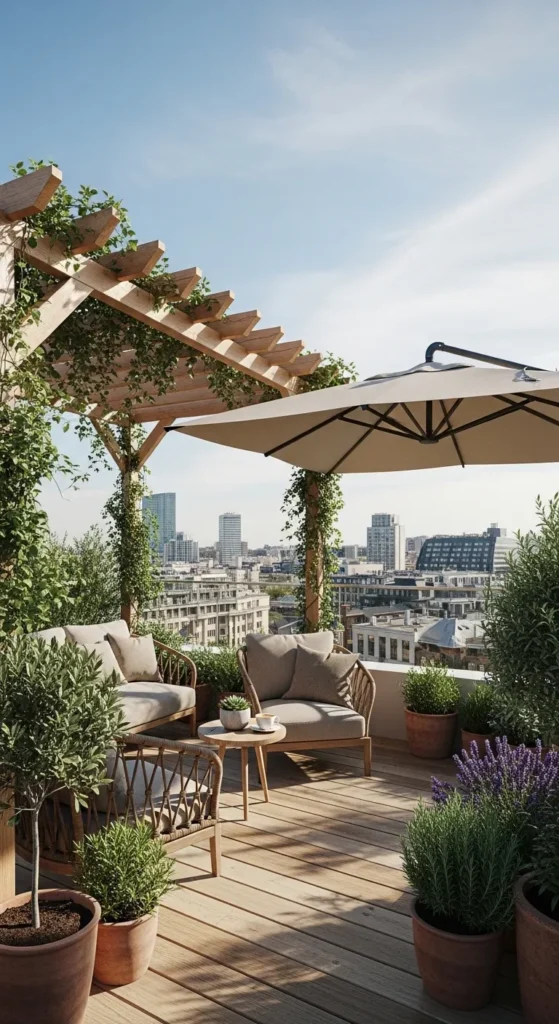 Shade with Pergola or Umbrella