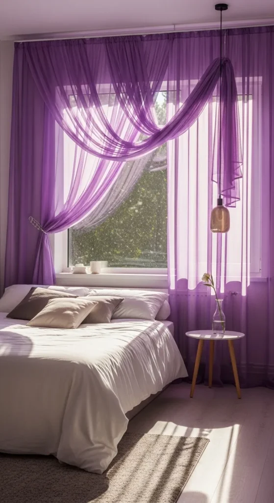 Sheer Purple Curtains